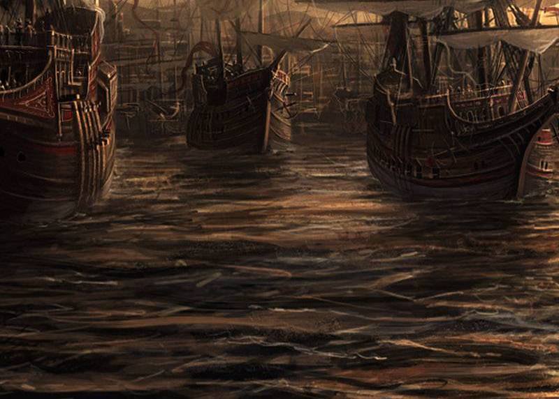 "Морской бой" часть 3 низ - корабли, море - оригинал
