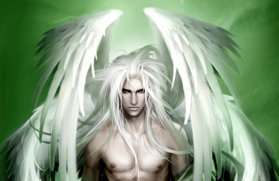 ангел часть 1 - парень, фэнтези, живопись, крылья, мужчина - оригинал