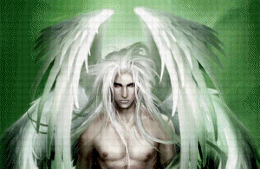 ангел часть 1 - парень, мужчина, крылья, живопись, фэнтези - предпросмотр