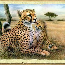 Оригинал схемы вышивки «Леопард» (№523149)
