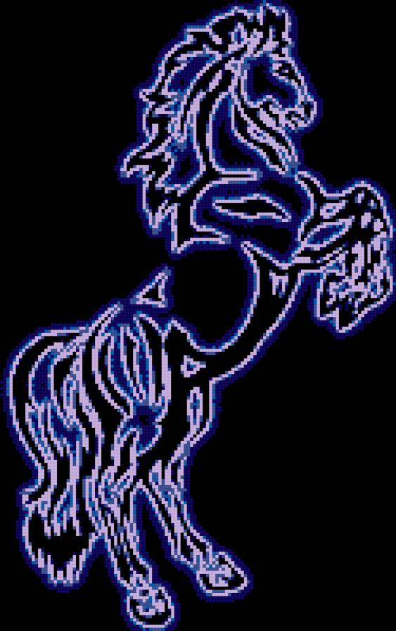синяя лошадка - предпросмотр