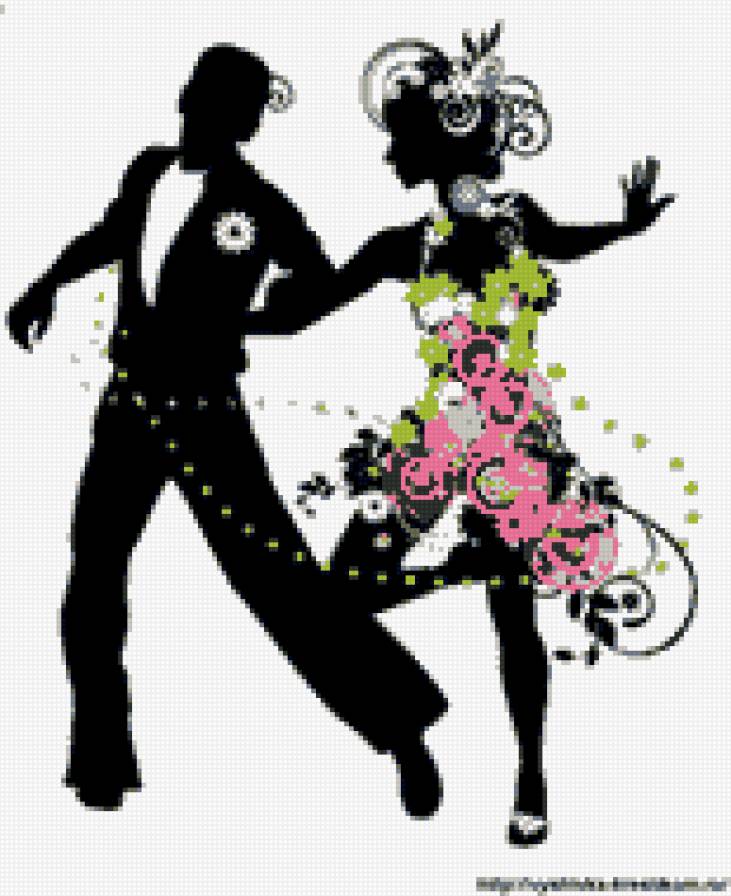 танец 10 цветов - монохром, пара, танец - предпросмотр