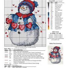 Схема вышивки «снеговик 3»