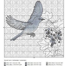 Оригинал схемы вышивки «синяя птица» (№523500)