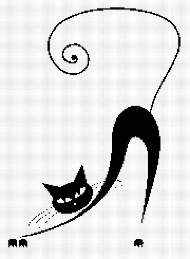 Кот - кот, черно-белое - предпросмотр