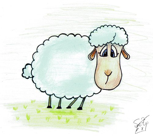 овечка - для детей, овечка - оригинал
