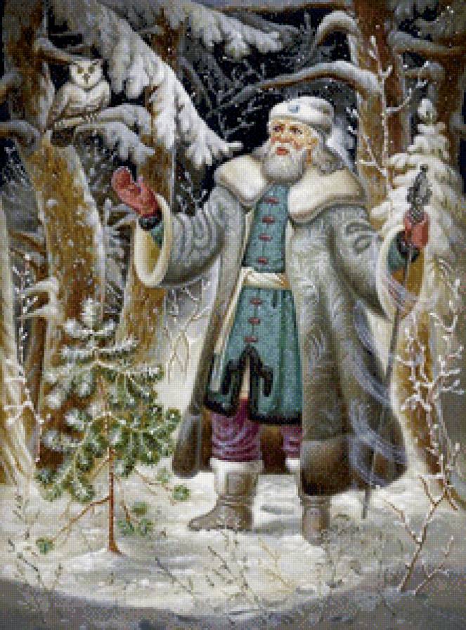 дед мороз - снег, елочка, сказка, зима, новый год, дед мороз - предпросмотр