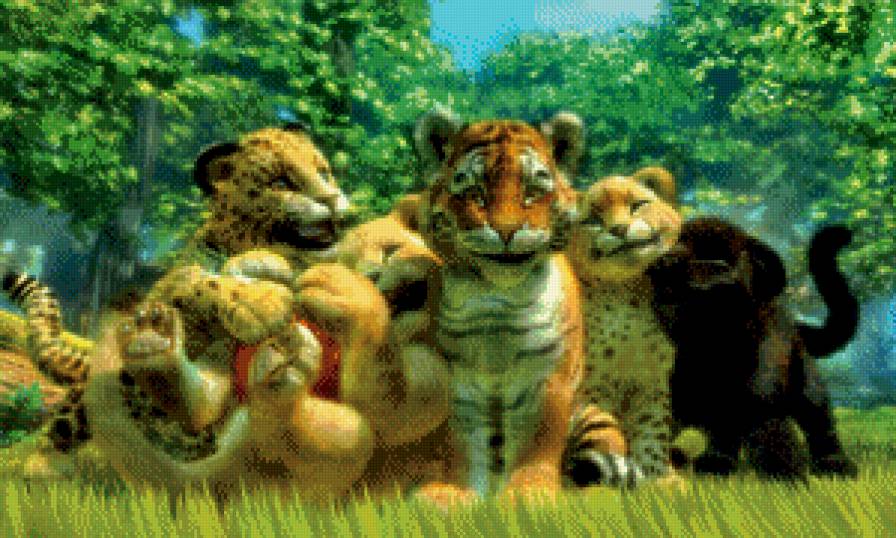 детский сад "Джунгли" - тигр, гепард, леопард, пантера, лев, хищник - предпросмотр