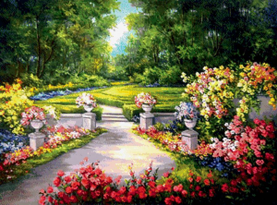 Солнечный парк - цветы, растения, пейзаж, красота, парк - предпросмотр