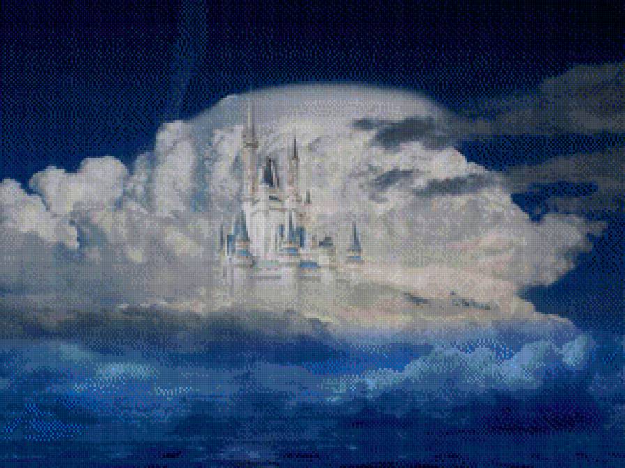 замок в облаках - замок, дом, тучи, дворец, город, небо, архитнктура, сказка - предпросмотр