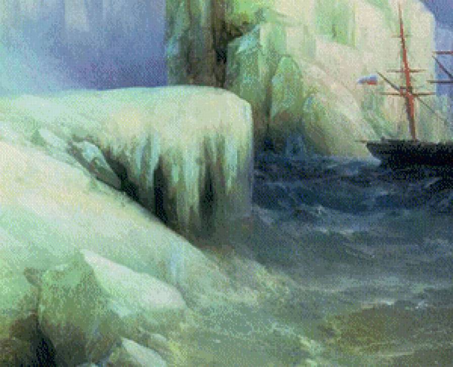 "Ледяные горы в Антарктиде" Иван Айвазовский ч.3 низ - иван айвазовский, картины, ледяные горы в антарктиде - предпросмотр