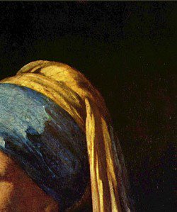 «Девушка с жемчужной серёжкой» Ян Вермеер ч.2 верх - девушка с жемчужной сережкой, картины, ян вермеер - оригинал