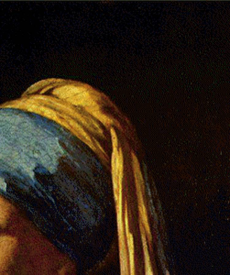«Девушка с жемчужной серёжкой» Ян Вермеер ч.2 верх - девушка с жемчужной сережкой, картины, ян вермеер - предпросмотр