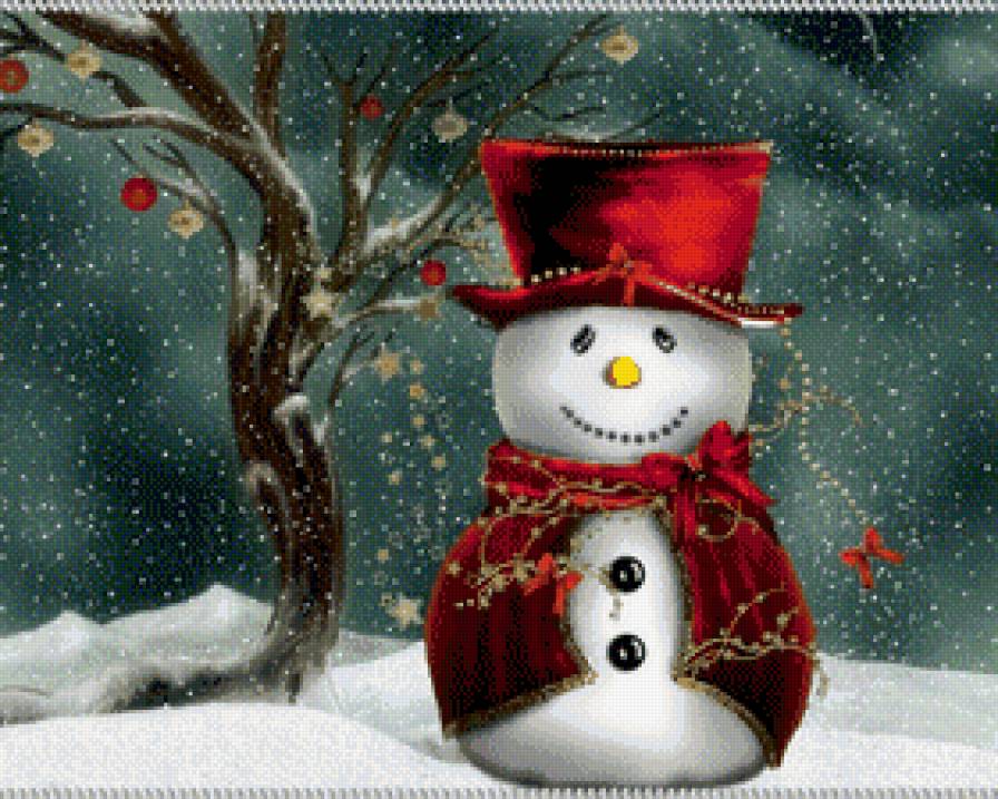 Снеговик - новый год, снеговик, зима, снег - предпросмотр