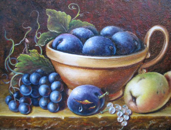 Натюрморт - фрукты, картины, натюрморт, живопись, ягоды - оригинал