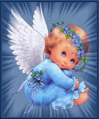 милый ангел - на голубом, ангел, милое, детское - оригинал