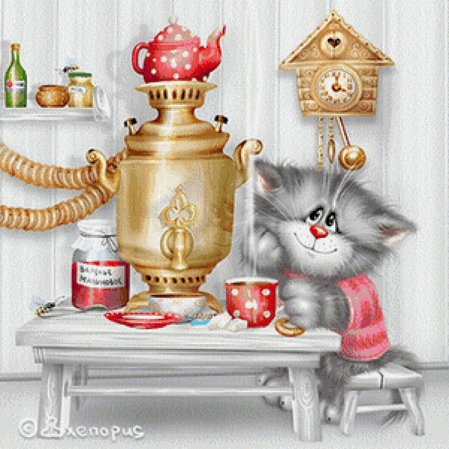 приятного чаепития - кошки - предпросмотр