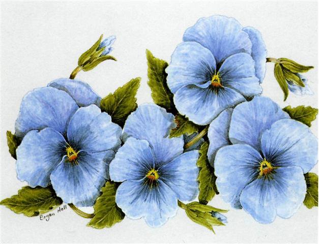 Голубые цветы - оригинал
