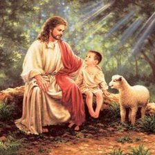 Оригинал схемы вышивки «иисус и дитя» (№529567)