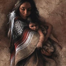 Оригинал схемы вышивки «ли богл 12 мать и дитя» (№530359)