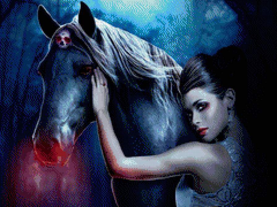 страшная сказка - сказка, лошадь, девушка - предпросмотр