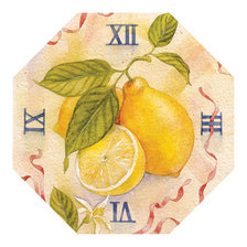 Оригинал схемы вышивки «Часы с лимоном» (№531486)