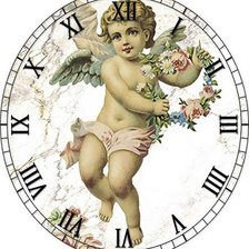 Оригинал схемы вышивки «Часы с ангелом» (№531510)