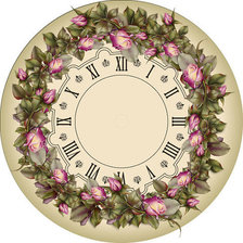 Оригинал схемы вышивки «Часы с розочками» (№531528)