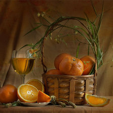 Схема вышивки «натюрморт с апельсинами»