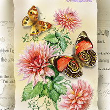 Оригинал схемы вышивки «цветы и бабочки» (№532287)