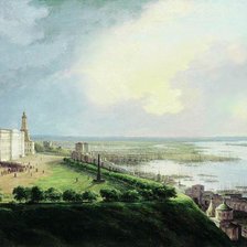 Оригинал схемы вышивки «Нижний Новгород в 1837 г. на картине Чернецова.» (№532393)