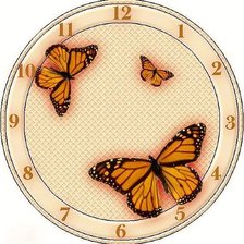 Оригинал схемы вышивки «часы бабочки» (№532976)
