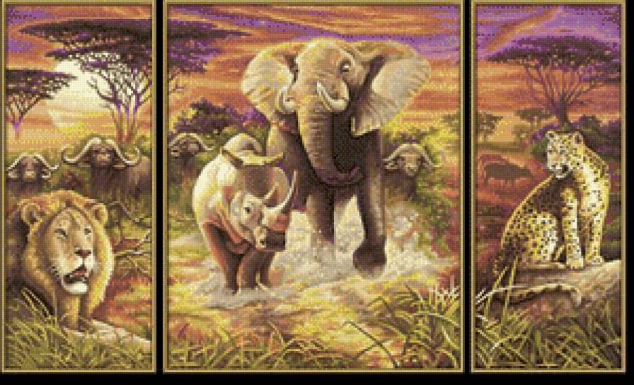триптих Африка - картина - предпросмотр