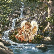 Триптих Ангелы хранители 3