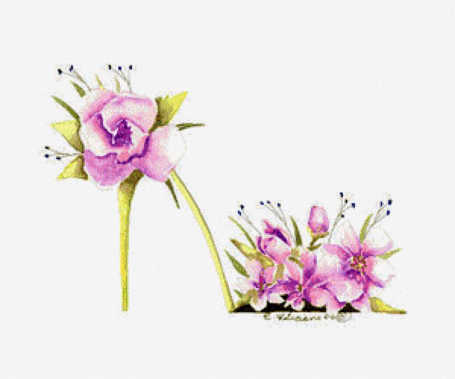 цветочная туфелька - цветы - предпросмотр