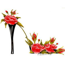 Схема вышивки «цветочная туфелька»