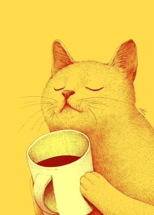 Чайный кот - чай, кот, керамика, чашка - оригинал