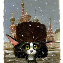 Схема вышивки «русский кот»