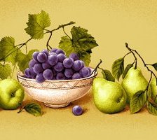 Оригинал схемы вышивки «Груши с виноградом» (№536955)