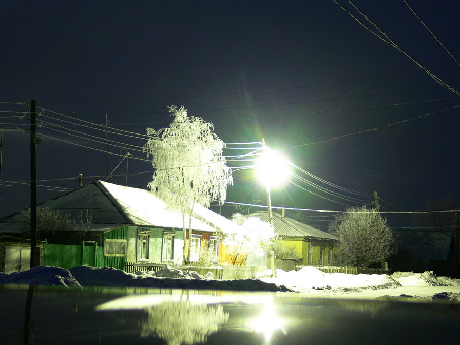 Зимний вечер - вечер, природа, зима - оригинал