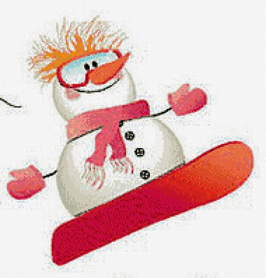 Снеговичок - зима, снег, игрушки - предпросмотр
