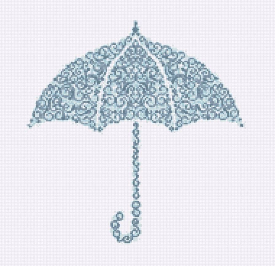 зонтик - зонтик, монохром - предпросмотр