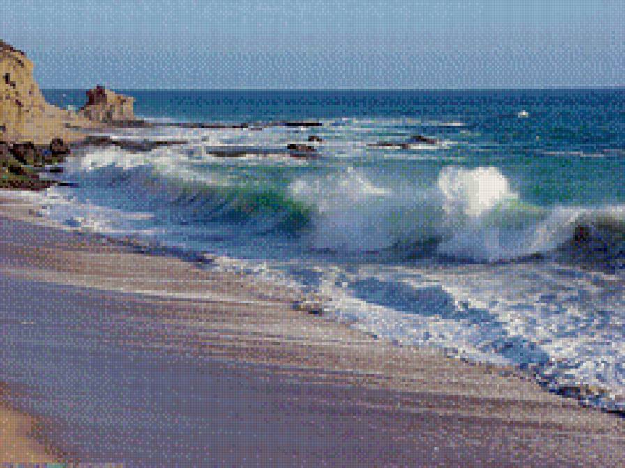пенистый берег - море, прилив, скалы, прибой - предпросмотр