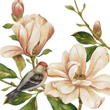 Оригинал схемы вышивки «цветок и птица» (№538296)