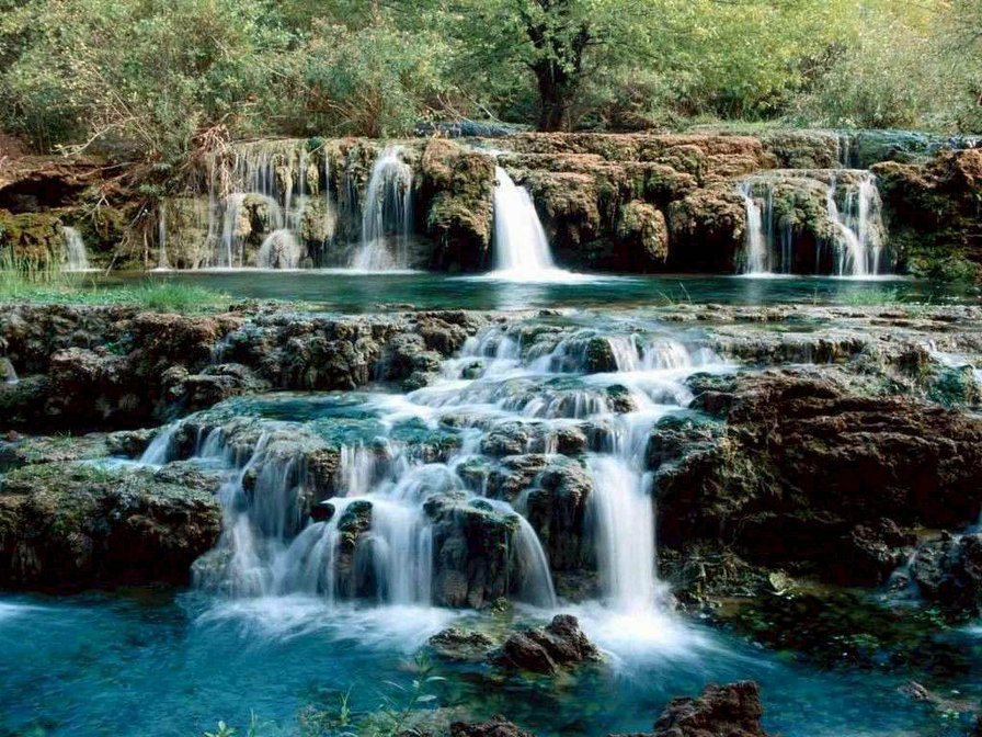 водопад - природа, водопад, вода - оригинал