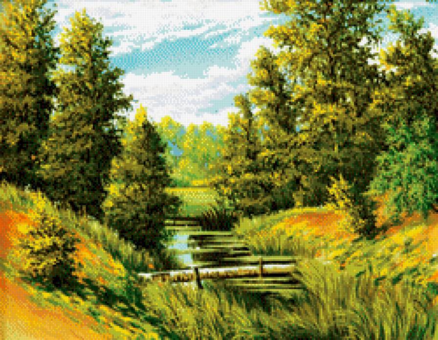 тихая речка-2 - природа, пейзаж, река, лес - предпросмотр