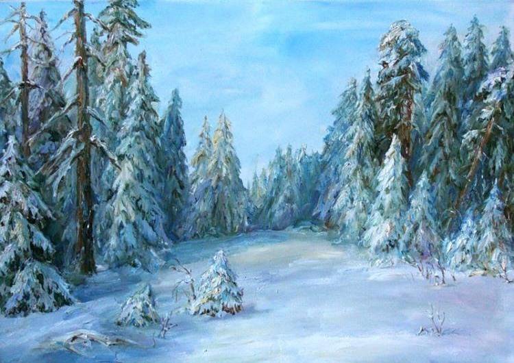зимний лес - сугроб, природа, ели, елки, лес, дерево, сосна, снег, пейзаж, зима - оригинал