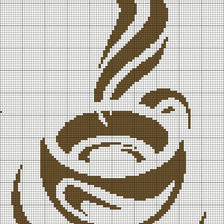 Схема вышивки «кофе»