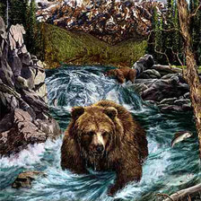 Оригинал схемы вышивки «Медведь» (№541178)