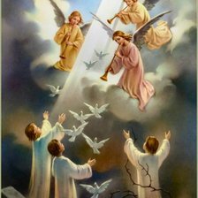 Оригинал схемы вышивки «Картина с ангелами» (№543839)